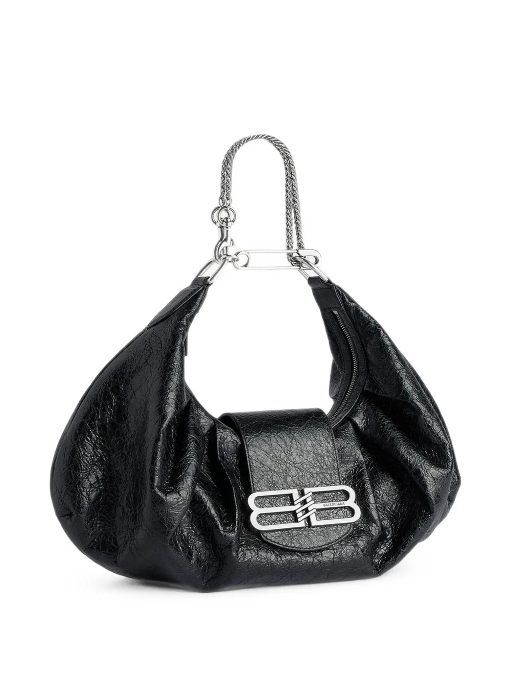 Balenciaga Pamela crinkled shoulder bag Zwart