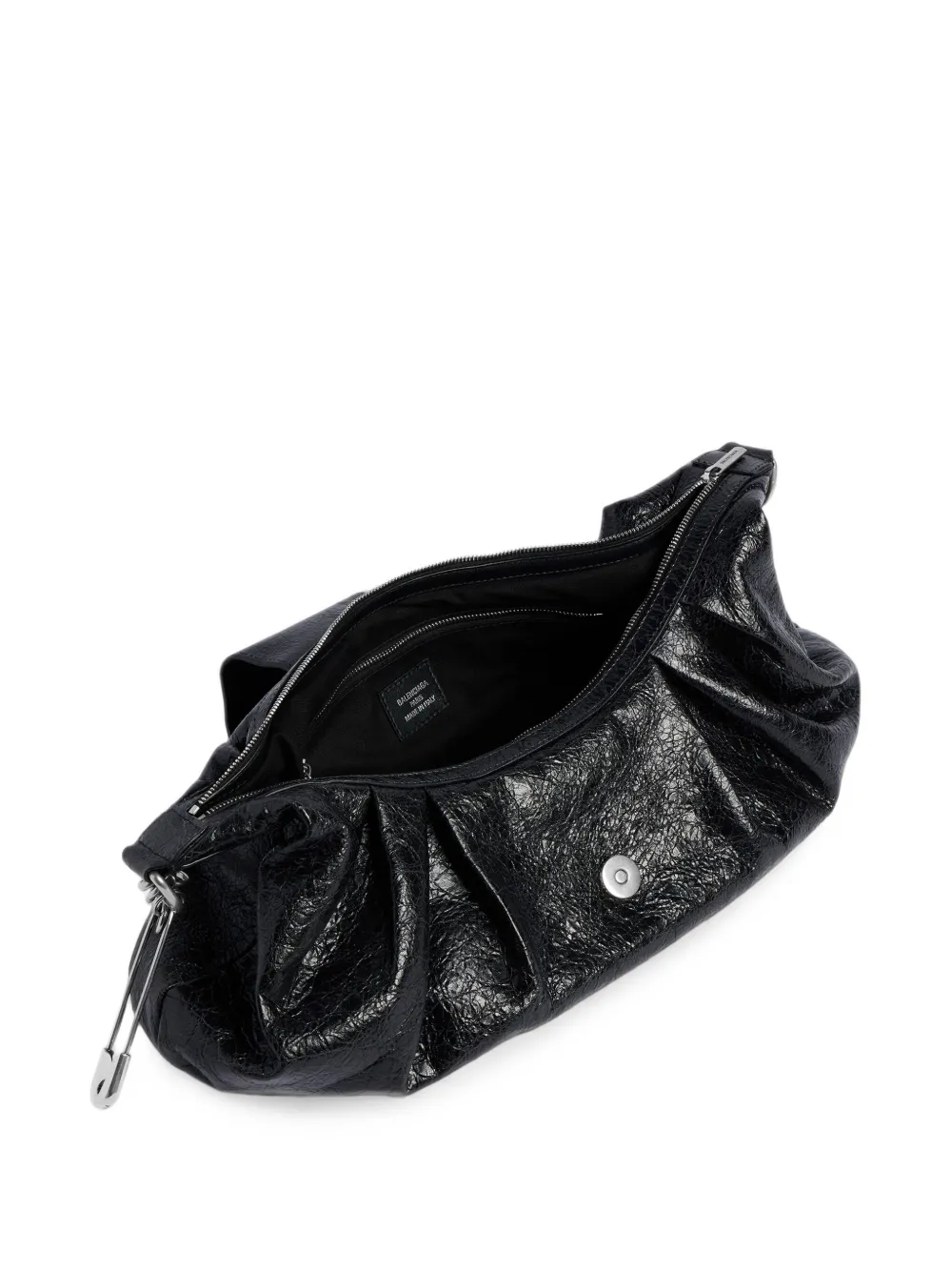 Balenciaga Pamela crinkled shoulder bag Zwart