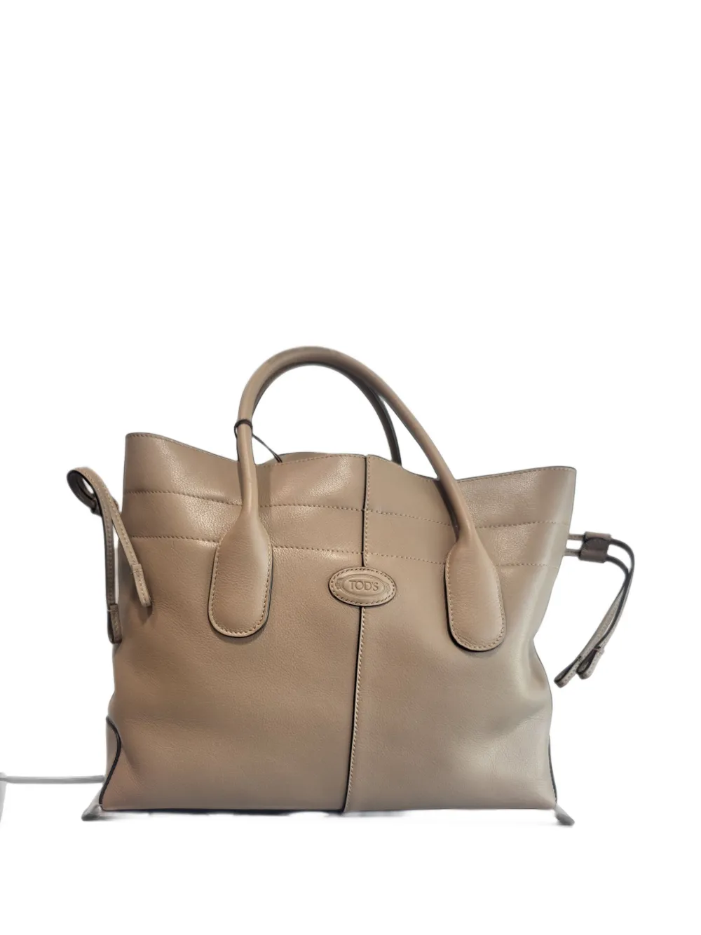 Tod's Manici Coulisse Piccola leren shopper Beige