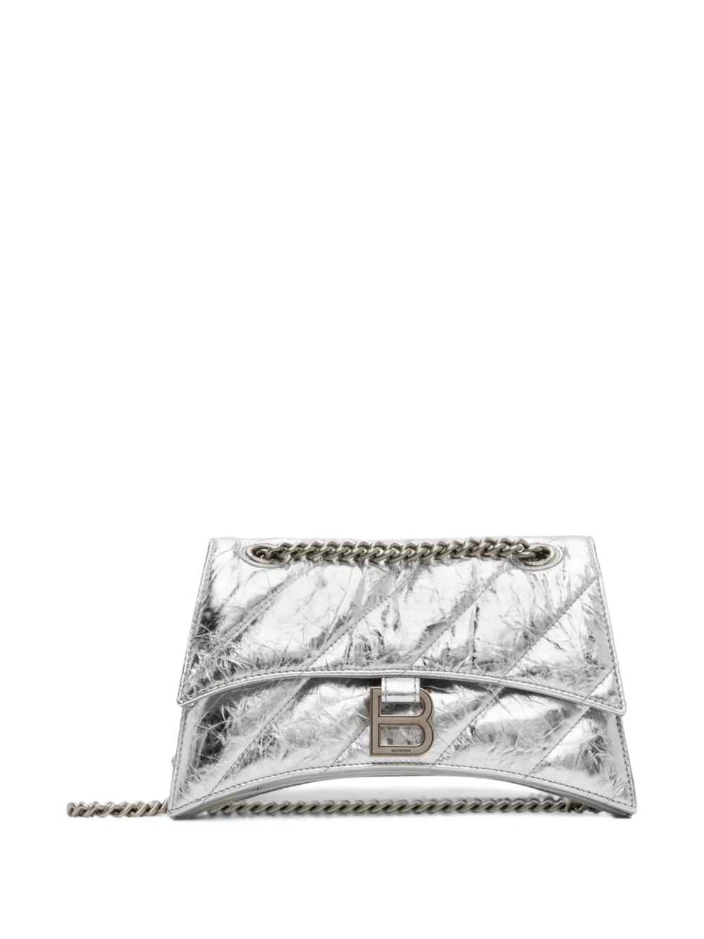 Balenciaga Crush gewatteerde leren crossbodytas Zilver