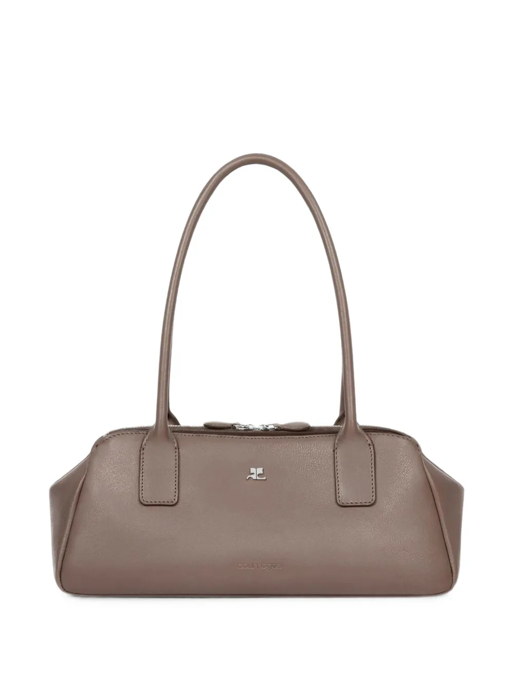 Courrèges Strip logo-plaque leather tote bag