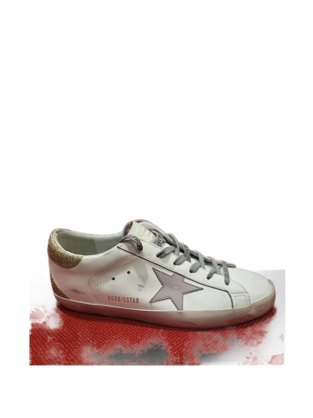 Golden Goose Superstar glitter-heel sneakers - Weiß