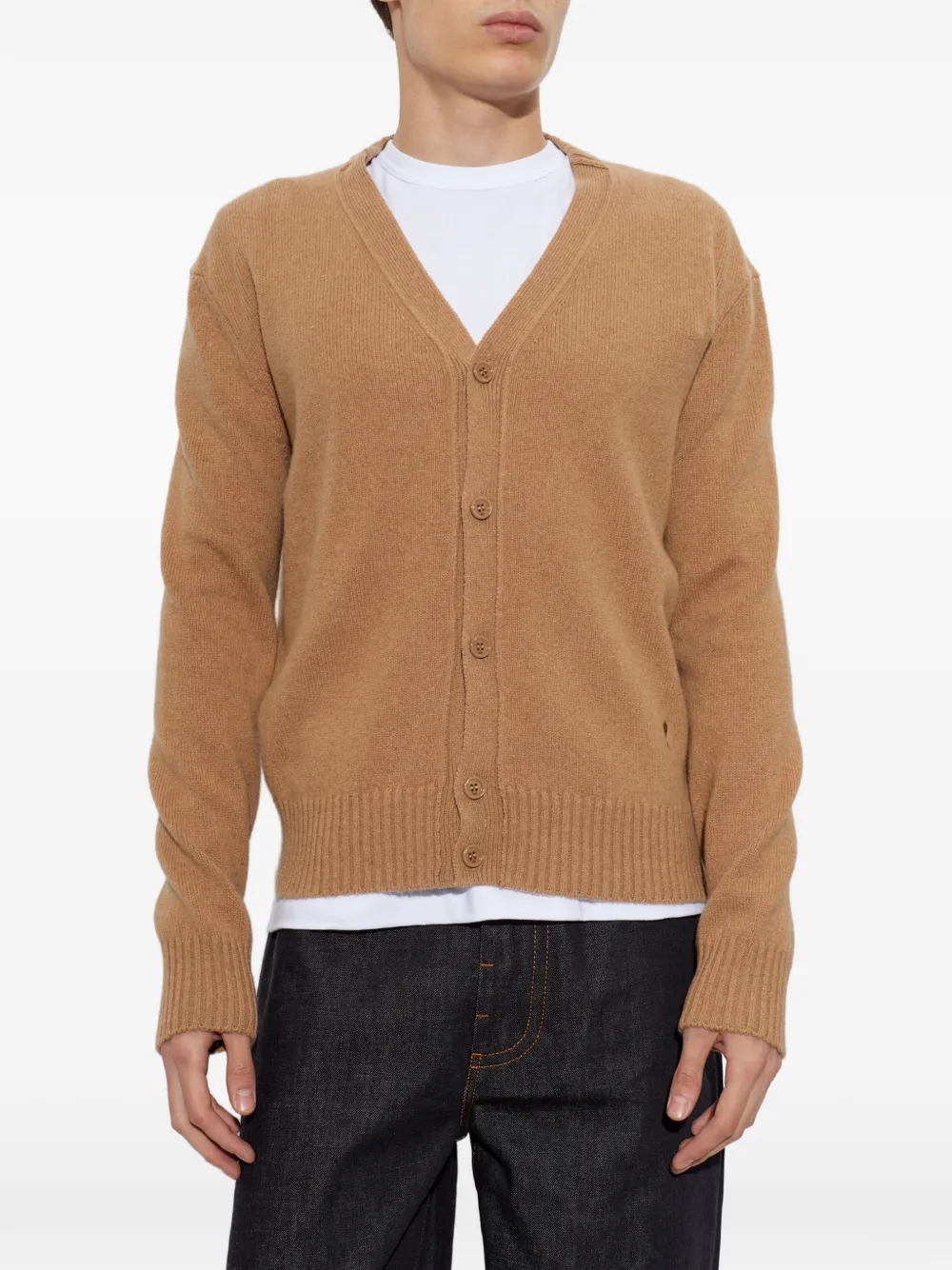 AMI Paris Ami de Coeur vest Bruin