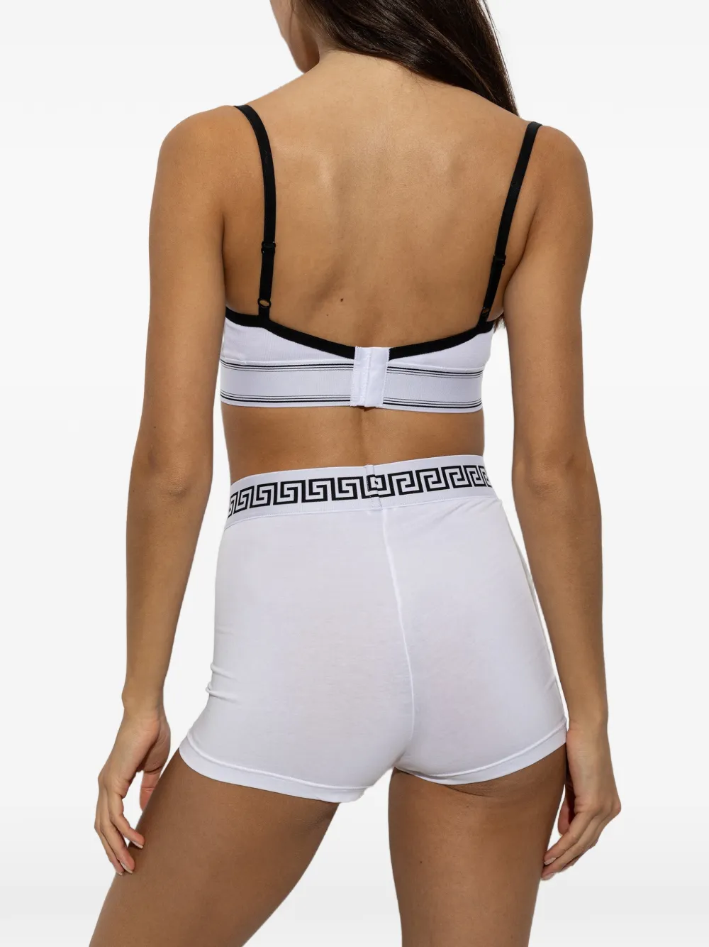 Versace logo-print bra Wit
