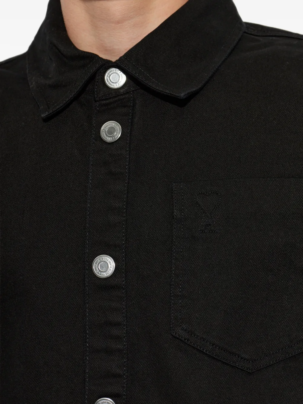 AMI Paris Denim shirt Zwart