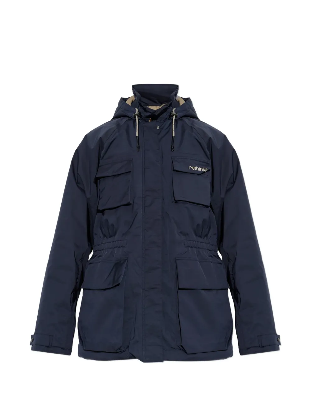 Rethinkit Studios Logo-patch Hooded Jacket In Blue