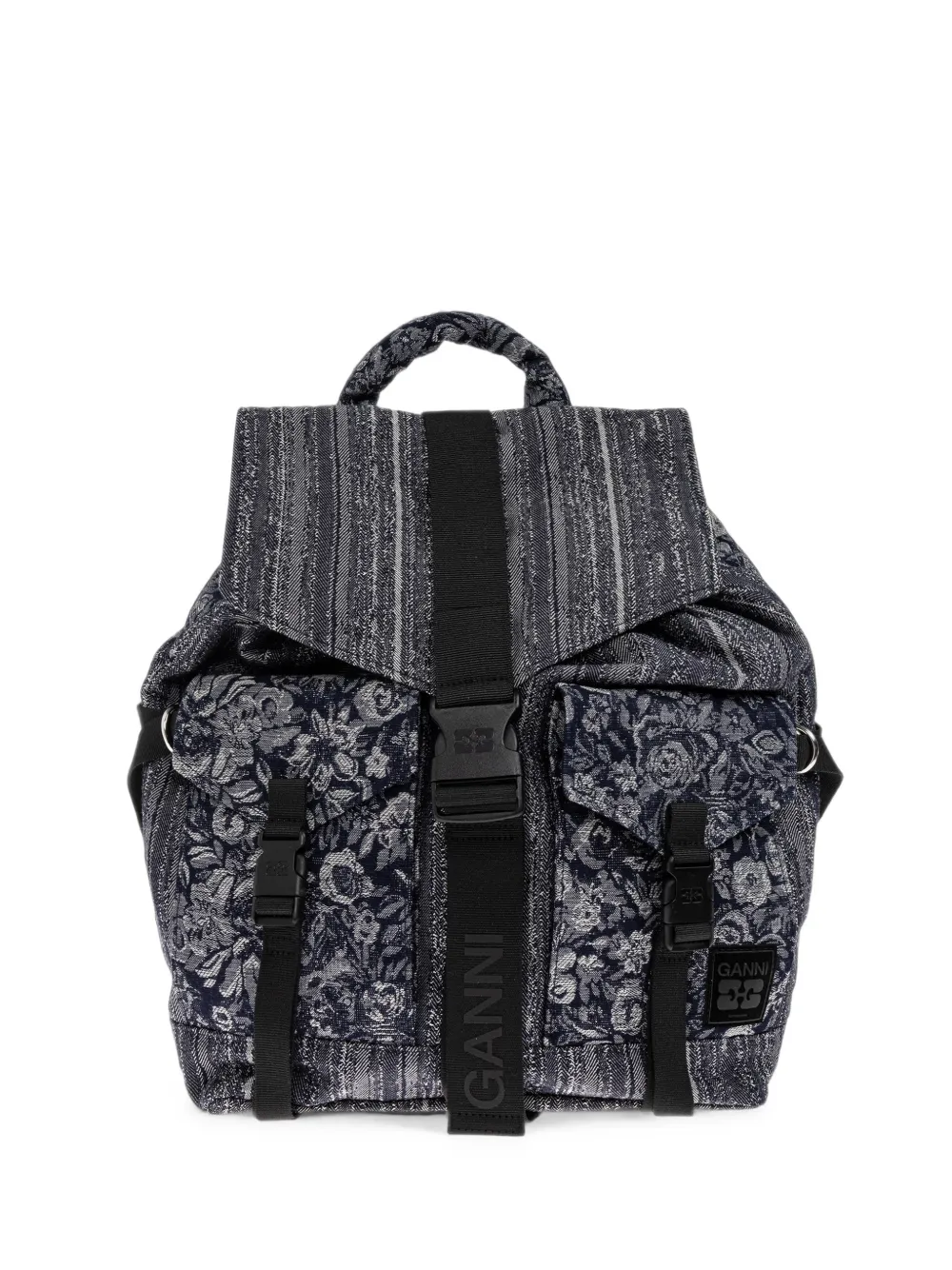 GANNI floral-motif backpack