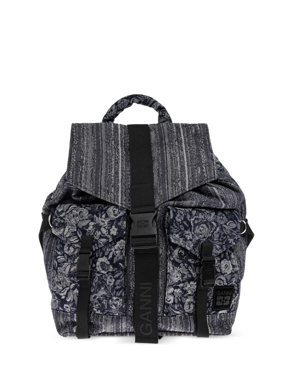 GANNI floral-motif backpack