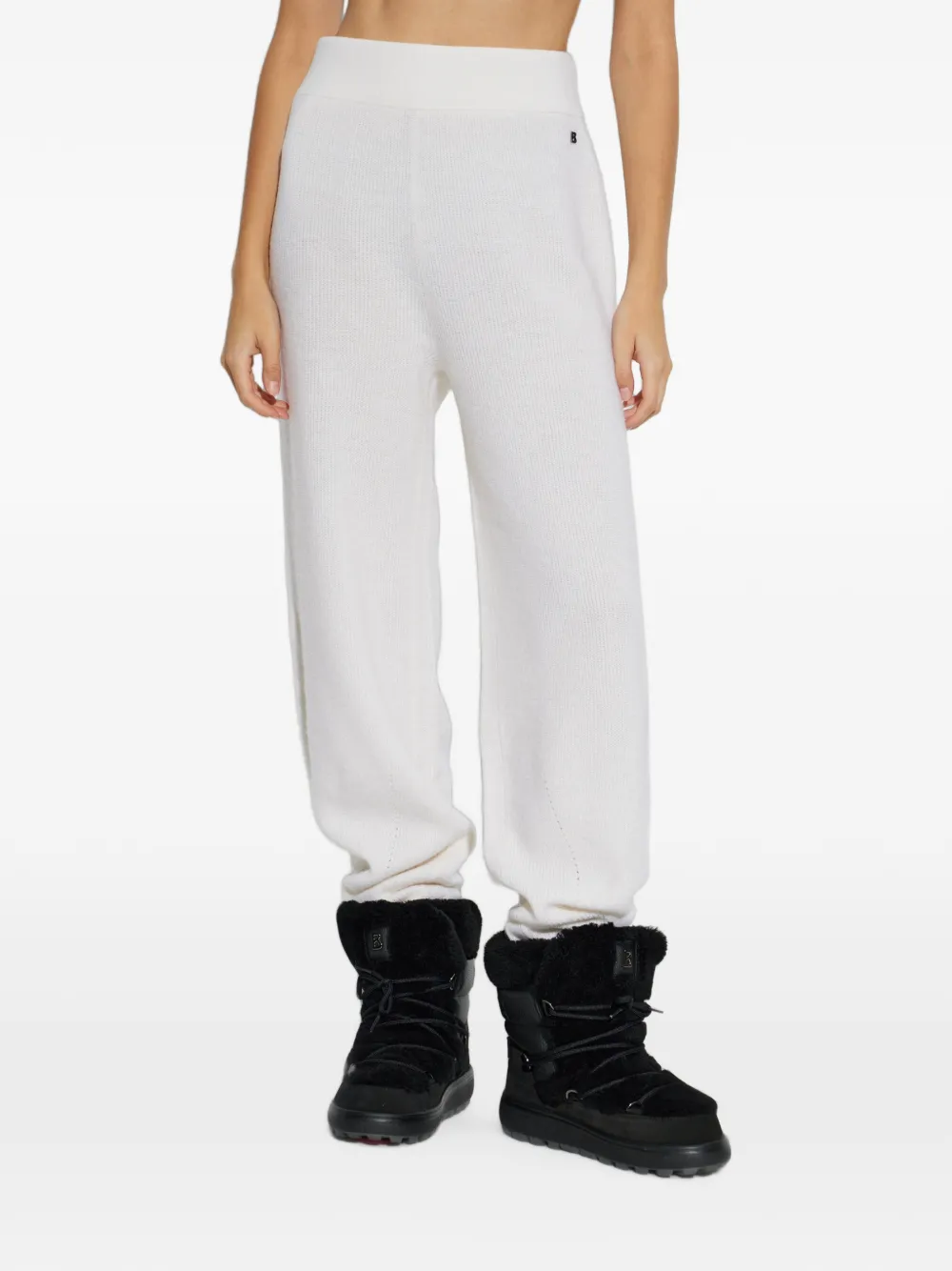 BOGNER Luana gebreide wollen broek Wit