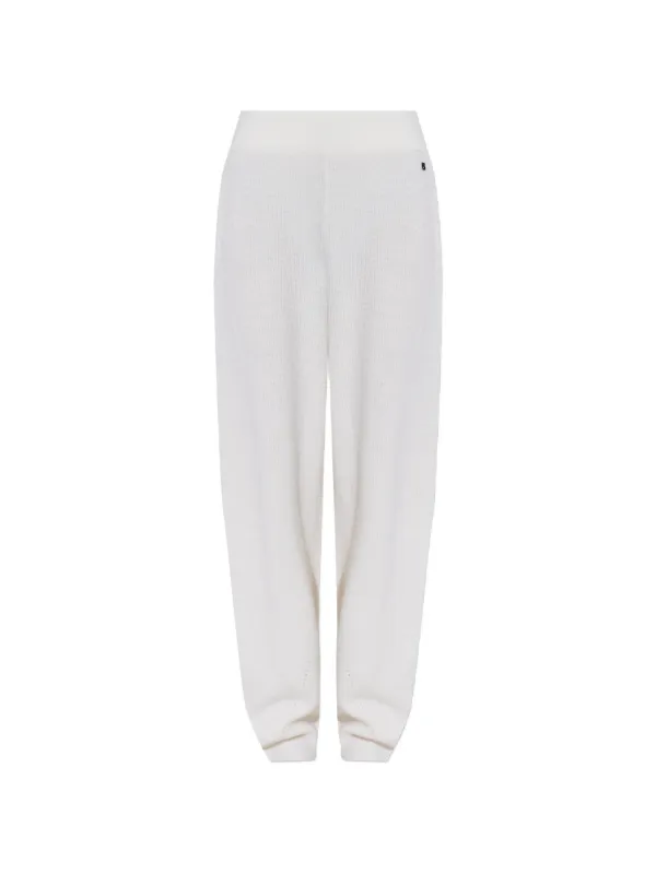 Bogner Luana Knitted Wool Trousers in White