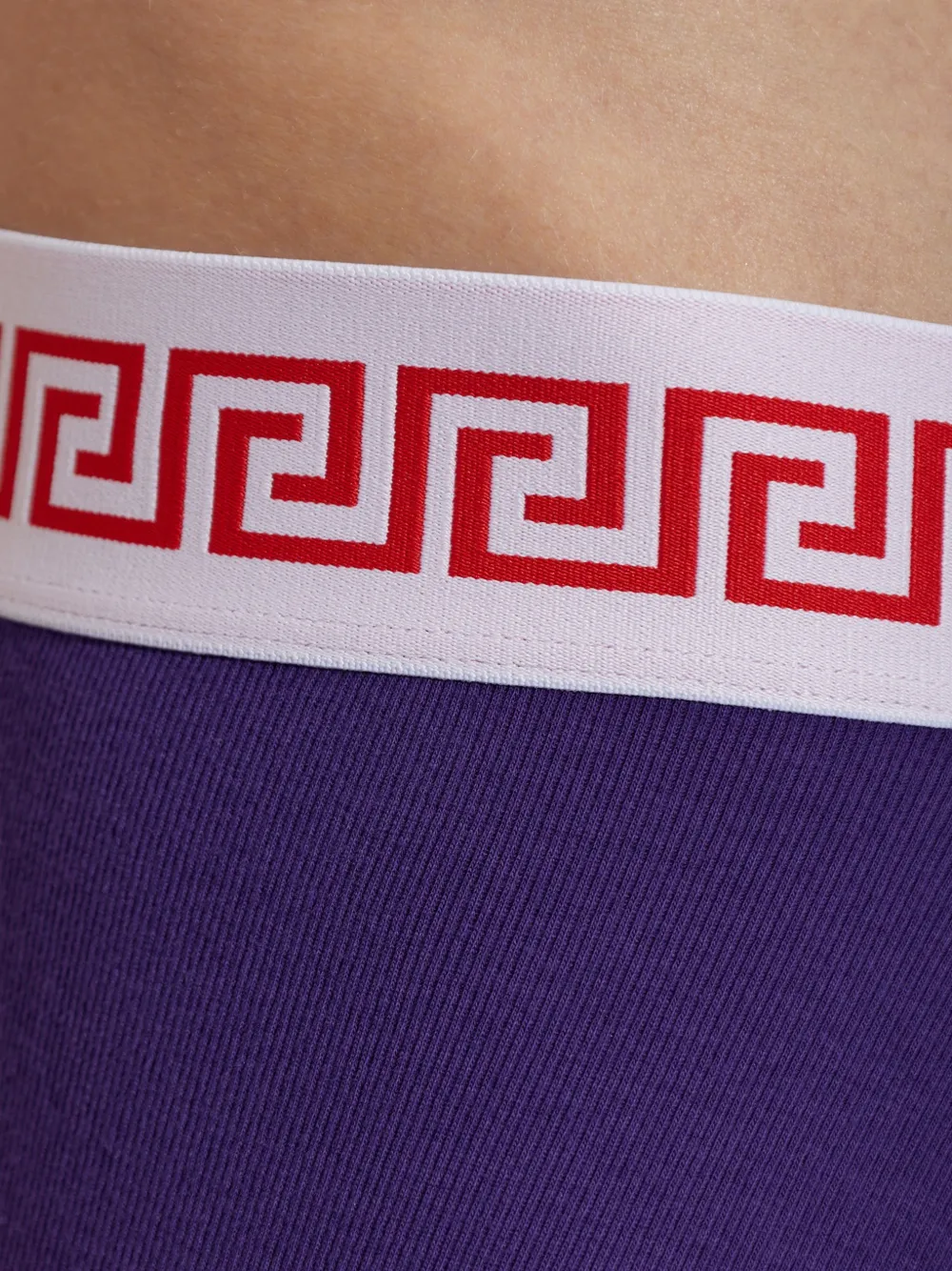 Versace Geribbelde katoenen-jersey boxershorts Paars