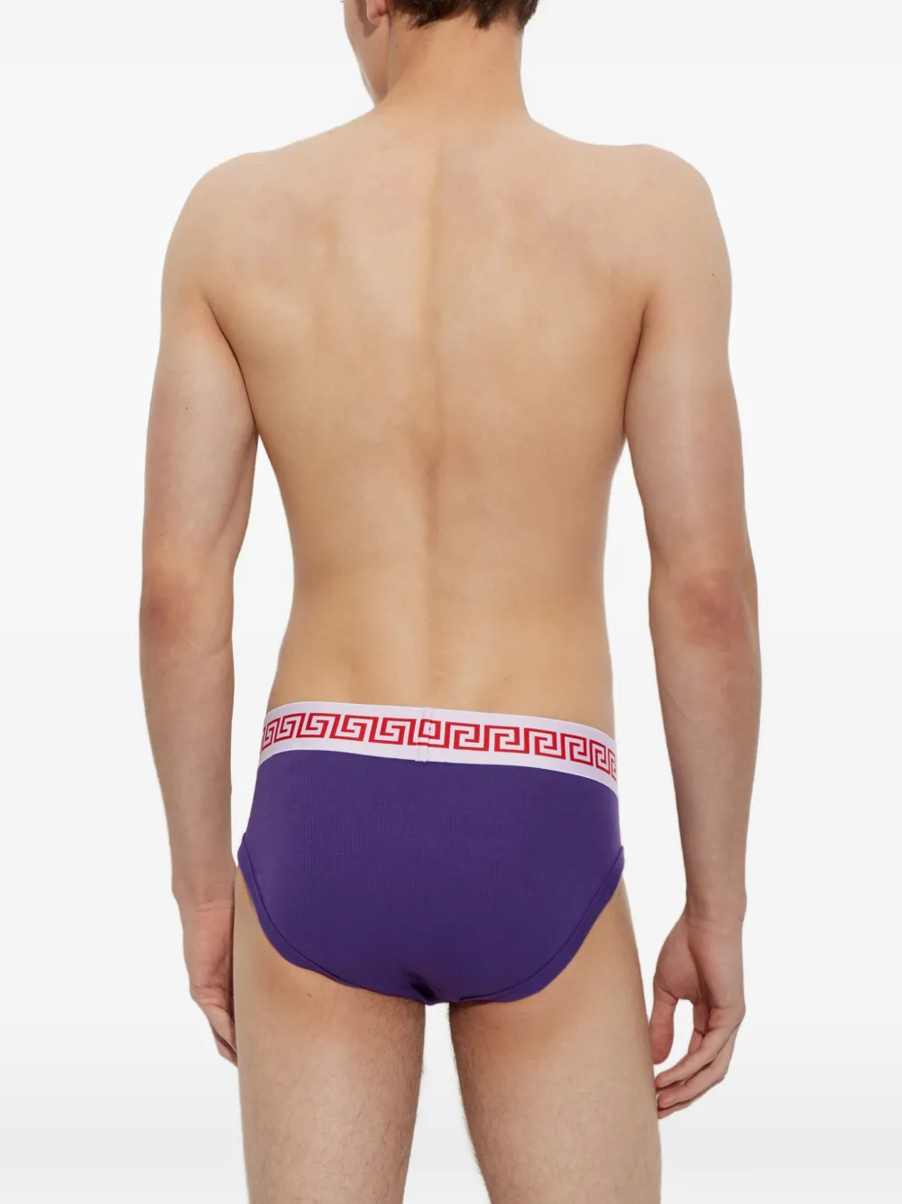 Versace Geribbelde slip van katoenen-jersey Paars