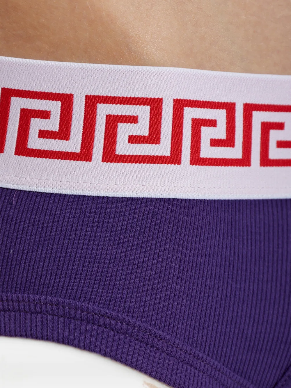 Versace Geribbelde slip van katoenen-jersey Paars