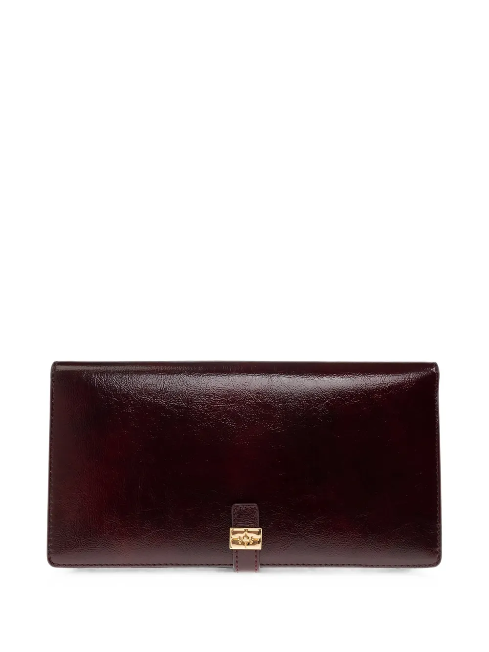 GANNI logo-plaque wallet - Rosso