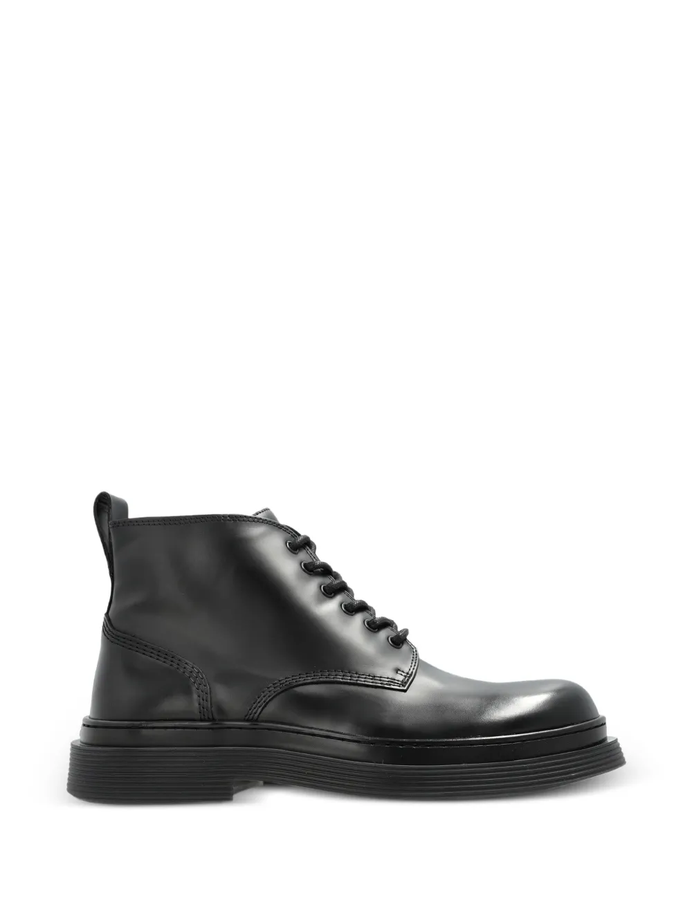 AMI Paris lace-up leather combat boots - Nero