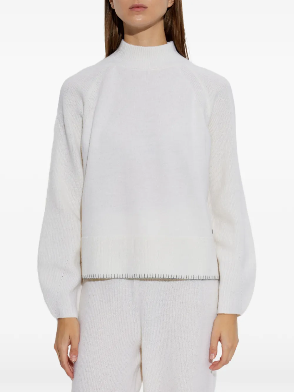 Bogner Lena Wool Sweater in White, view 3