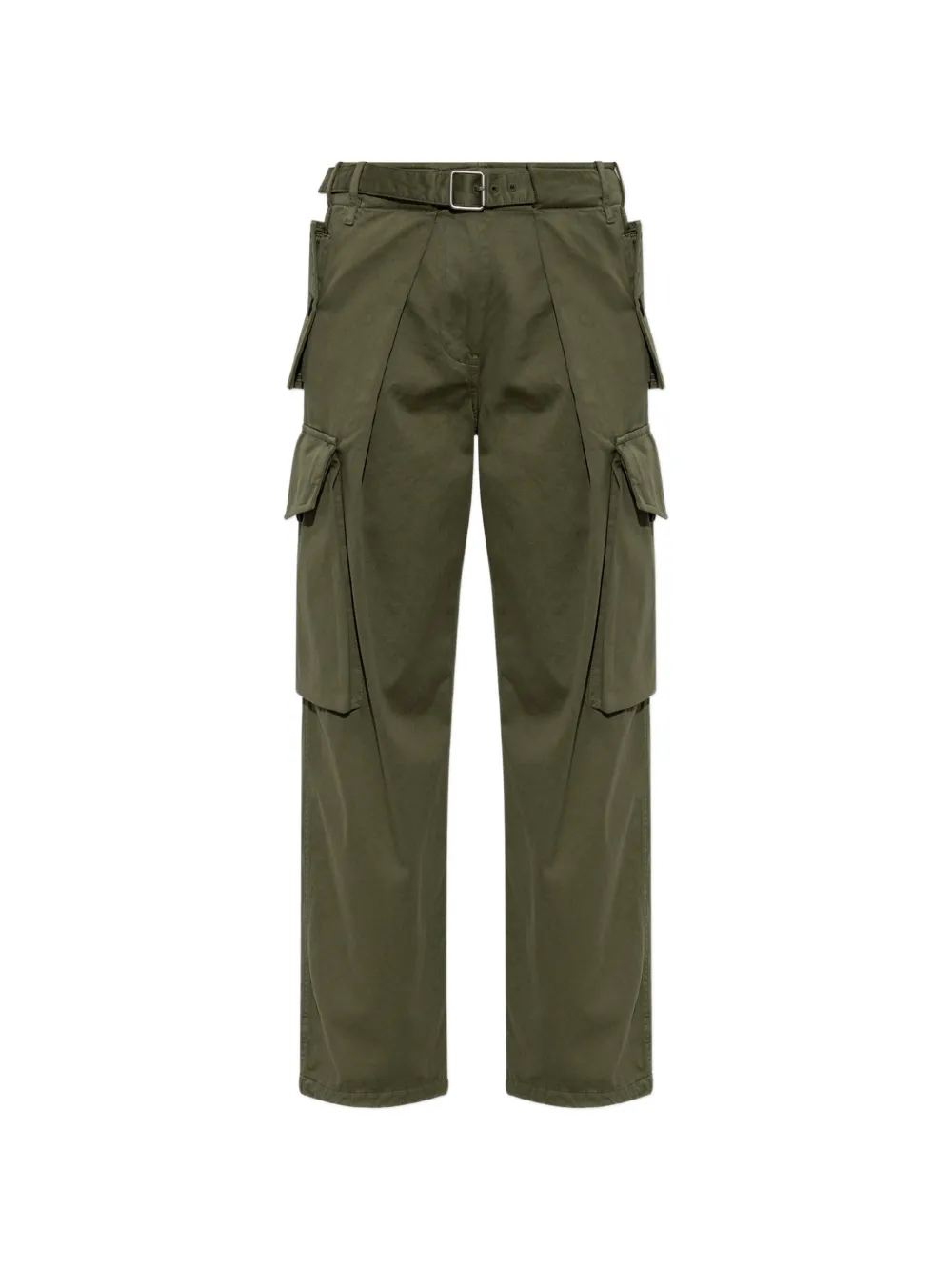 LOEWE belted straight-leg cargo pants - Verde