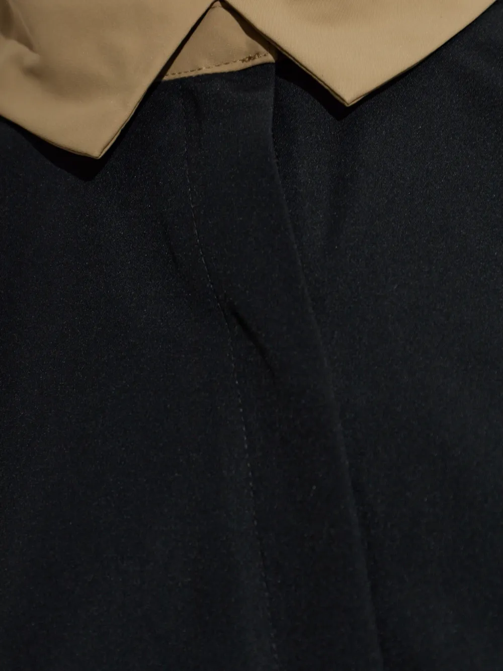 Rethinkit Studios Contrast-collar Drawstring T-shirt In Blue