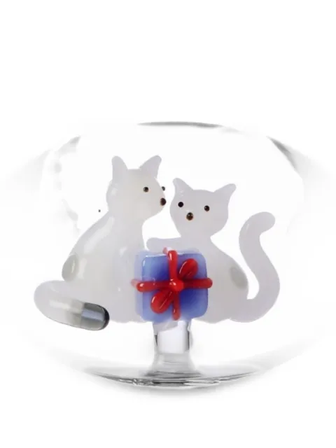 Ichendorf Milano set de dos adornos navideños con motivo de gato