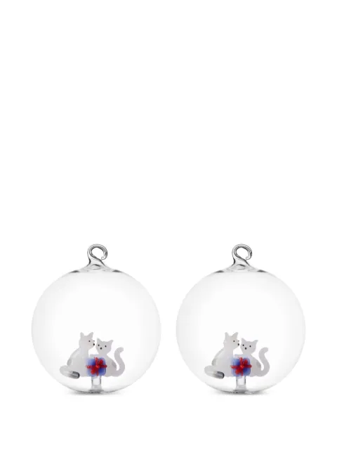 Ichendorf Milano cat-motif Christmas ornaments (set of two)