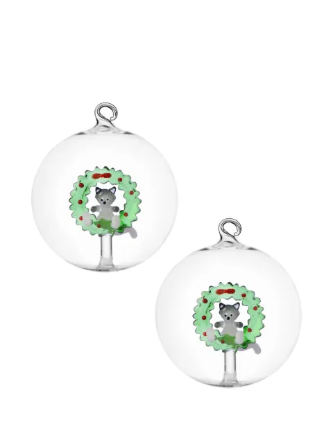 Ichendorf Milano cat-motif Christmas ornaments (set of two)