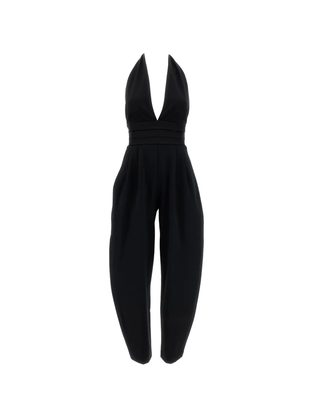 THE ANDAMANE Sandra halterneck pleated jumpsuit