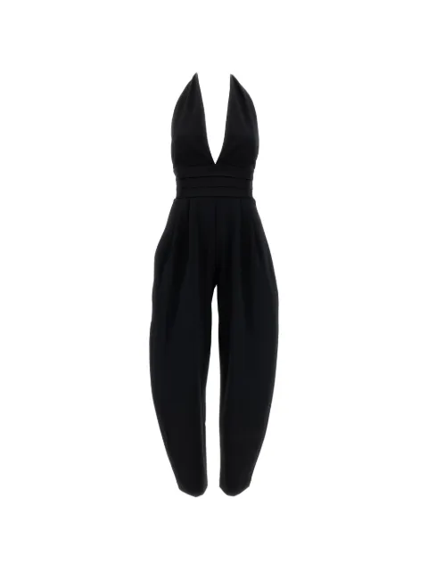 THE ANDAMANE Sandra halterneck pleated jumpsuit