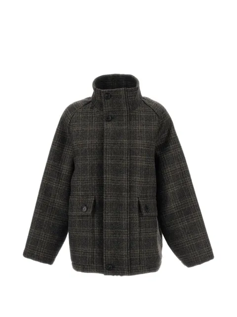 Barena checked wool-blend coat