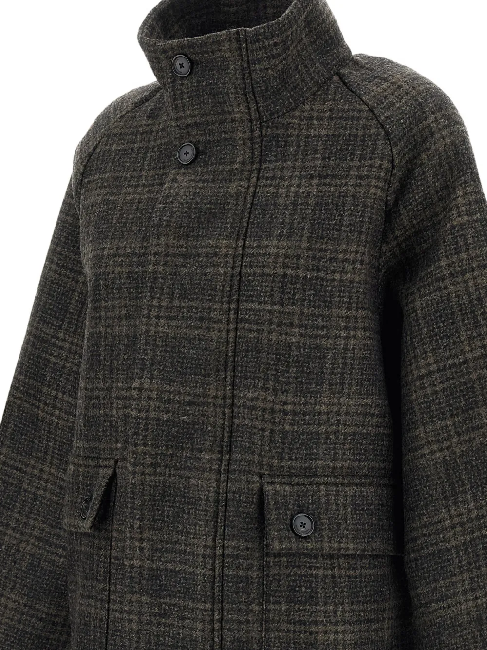 Barena checked wool-blend coat Bruin