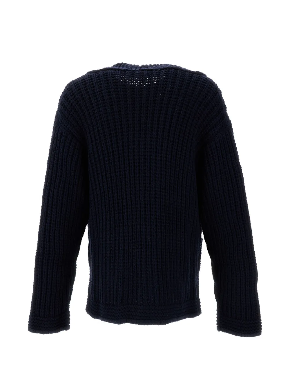 Barena chunky-knit button-up sweater Blauw