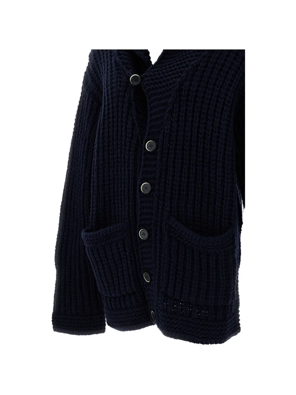 Barena chunky-knit button-up sweater Blauw