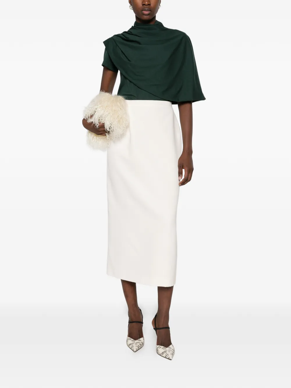Magda Butrym high-waisted pencil skirt Beige