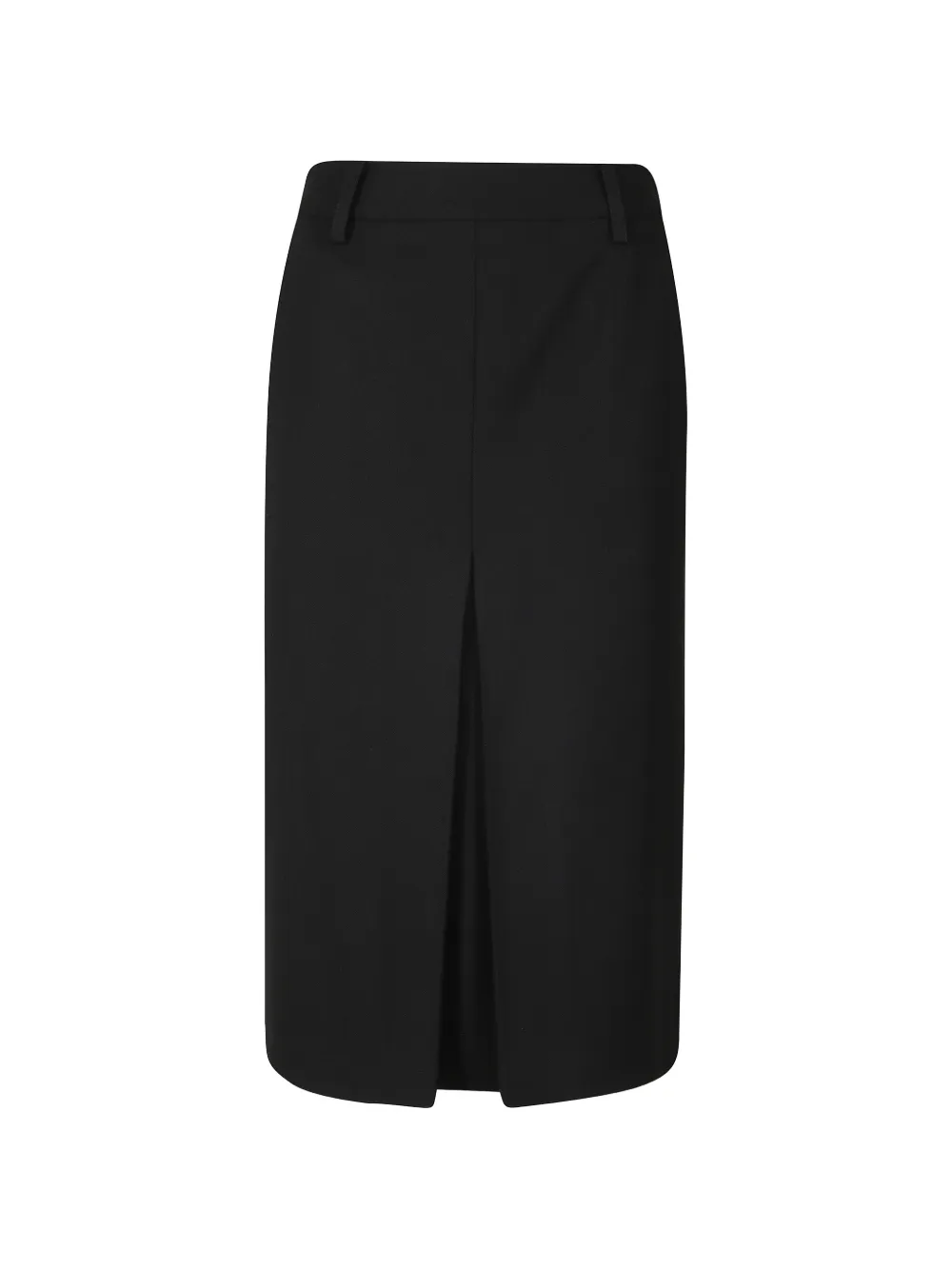 Isabelle Blanche front-slit belt-loop skirt - Schwarz