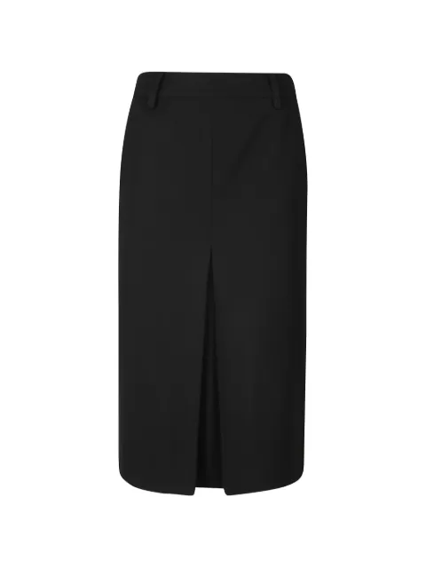 Isabelle Blanche front-slit belt-loop skirt