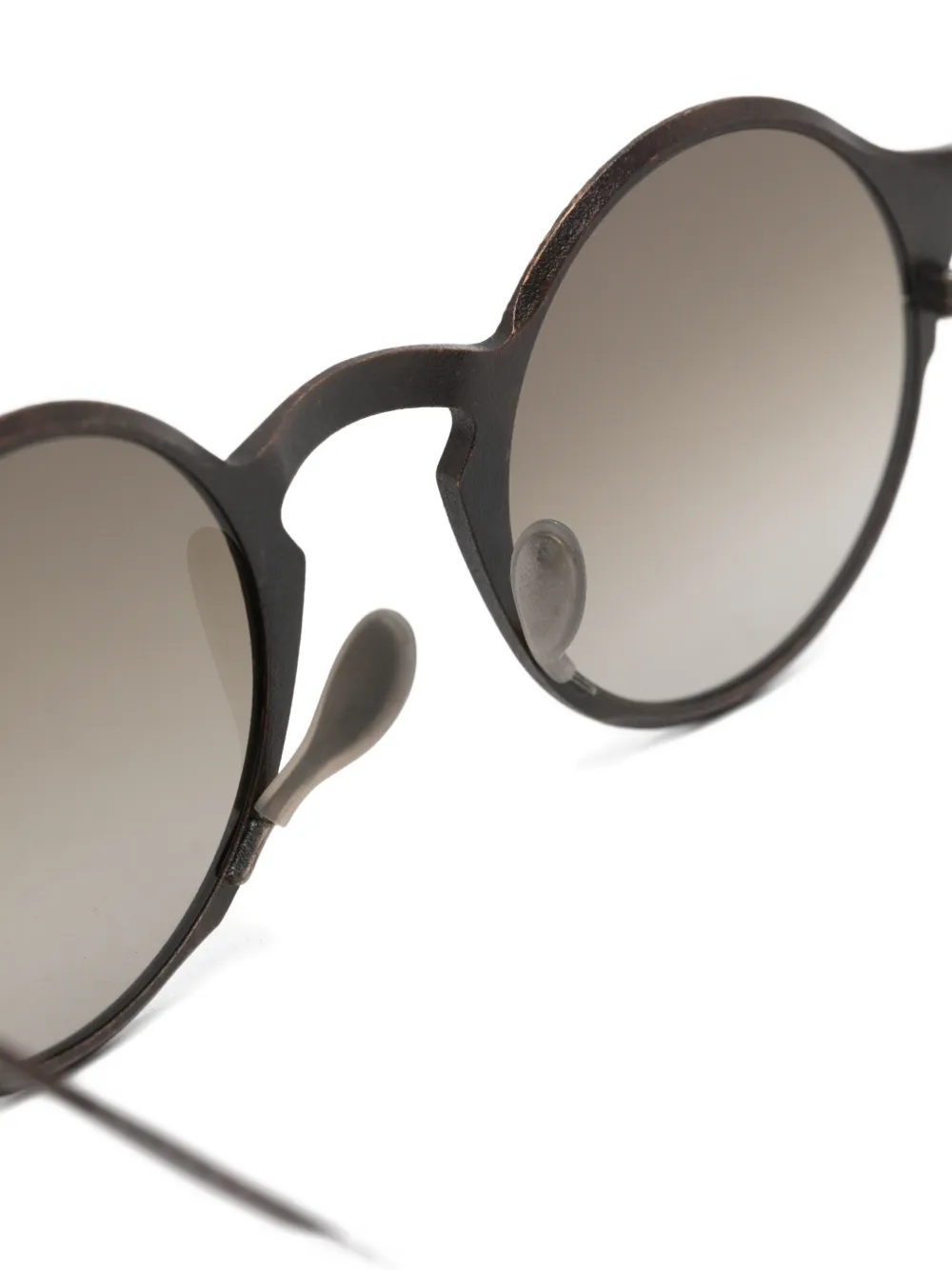 Rigards x Uma Wang Giorgio zonnebril met rond montuur Bruin