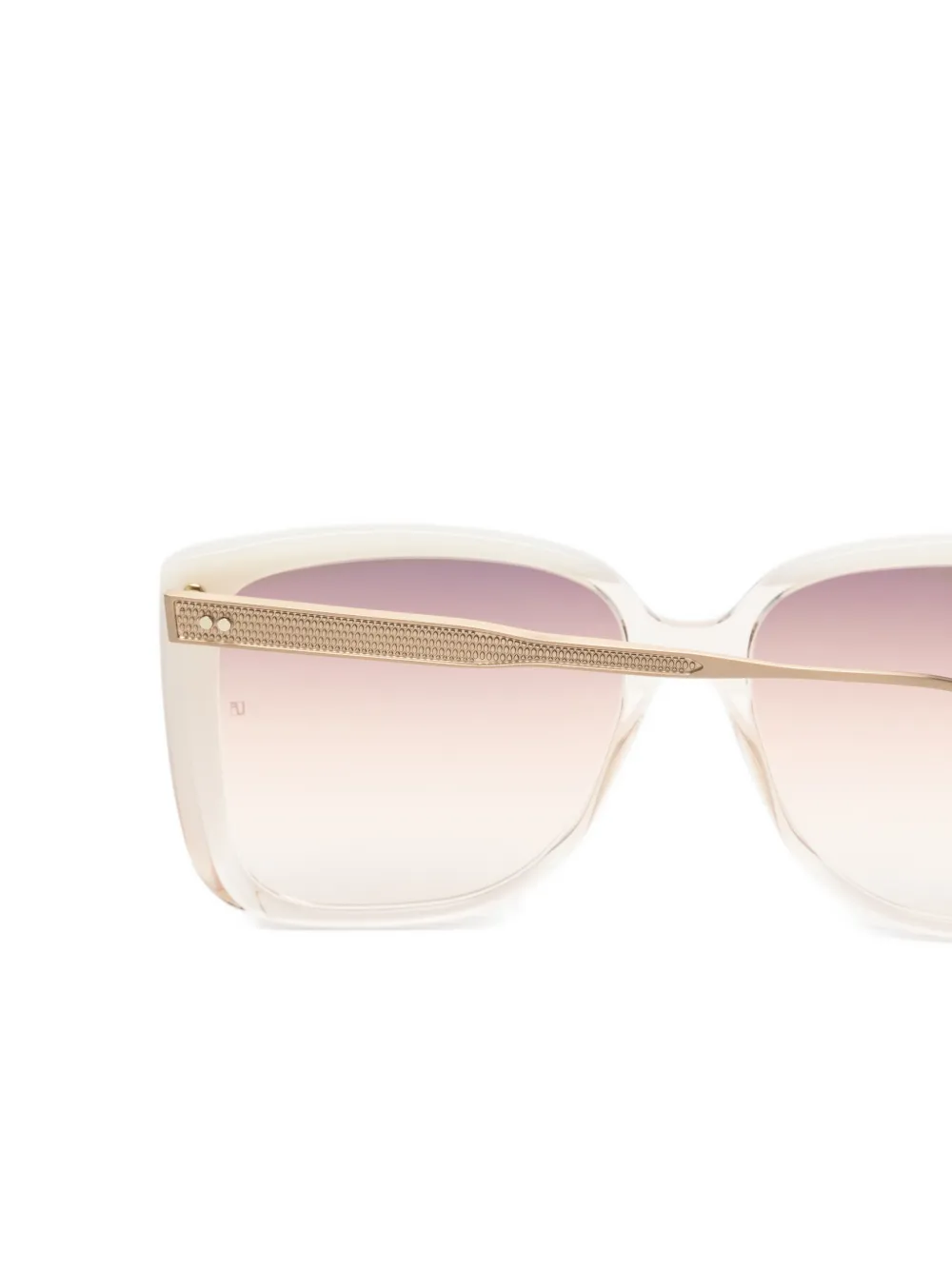 Linda Farrow Helena zonnebril met vierkant montuur Beige