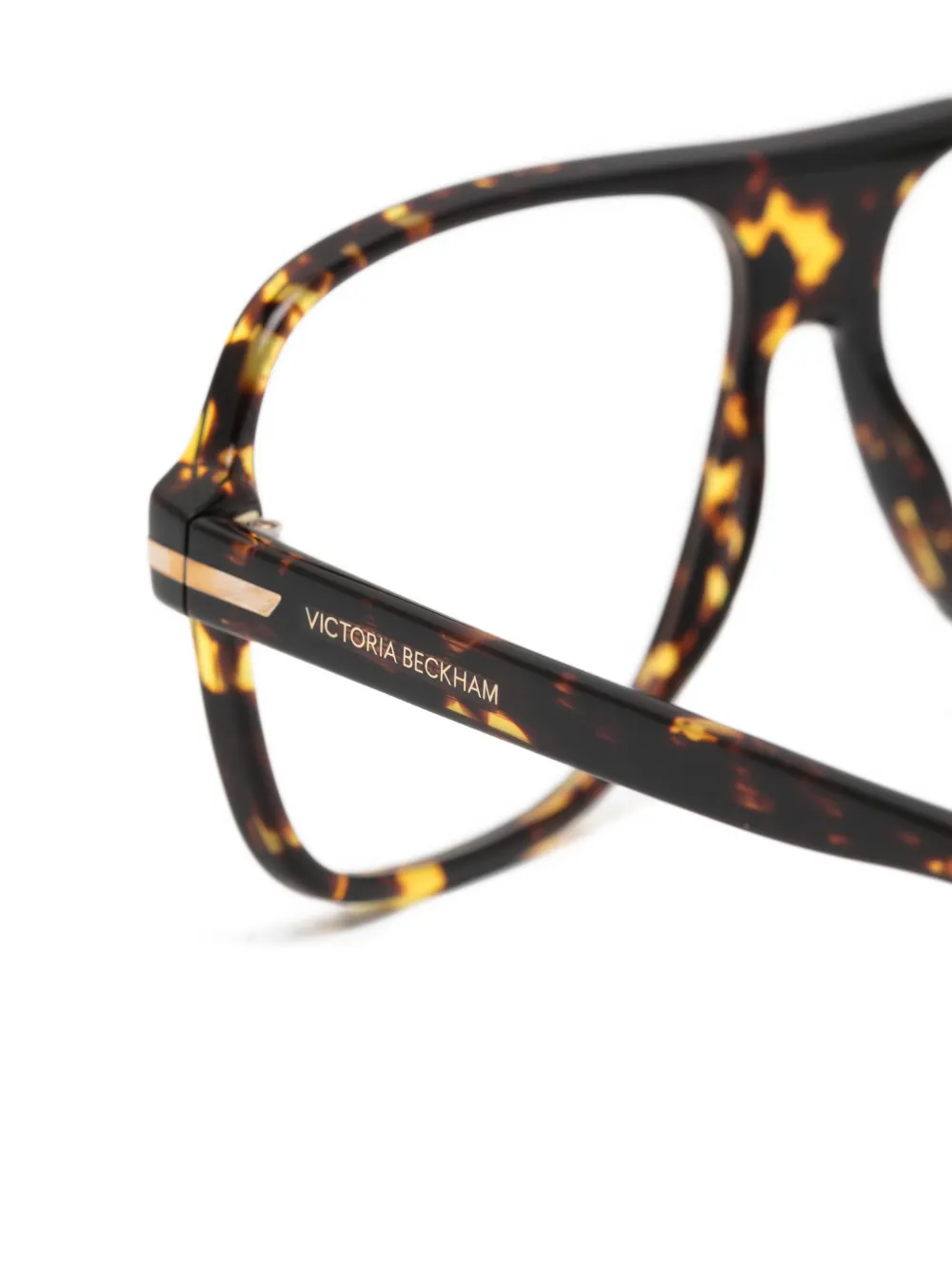 Victoria Beckham Eyewear tortoiseshell-effect pilot-frame glasses Bruin