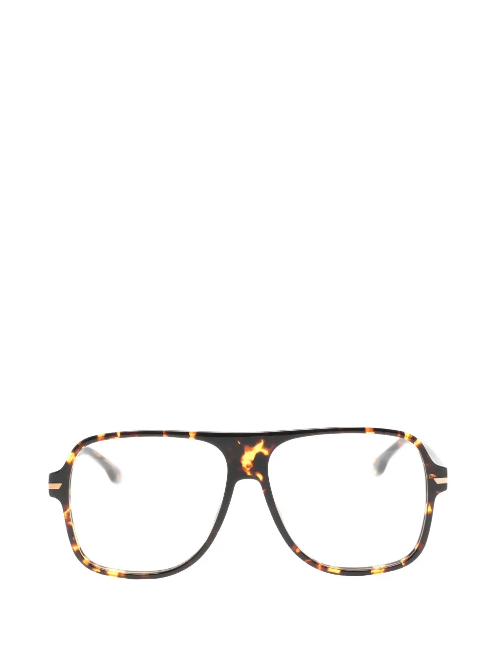 Victoria Beckham Eyewear tortoiseshell-effect pilot-frame glasses Bruin