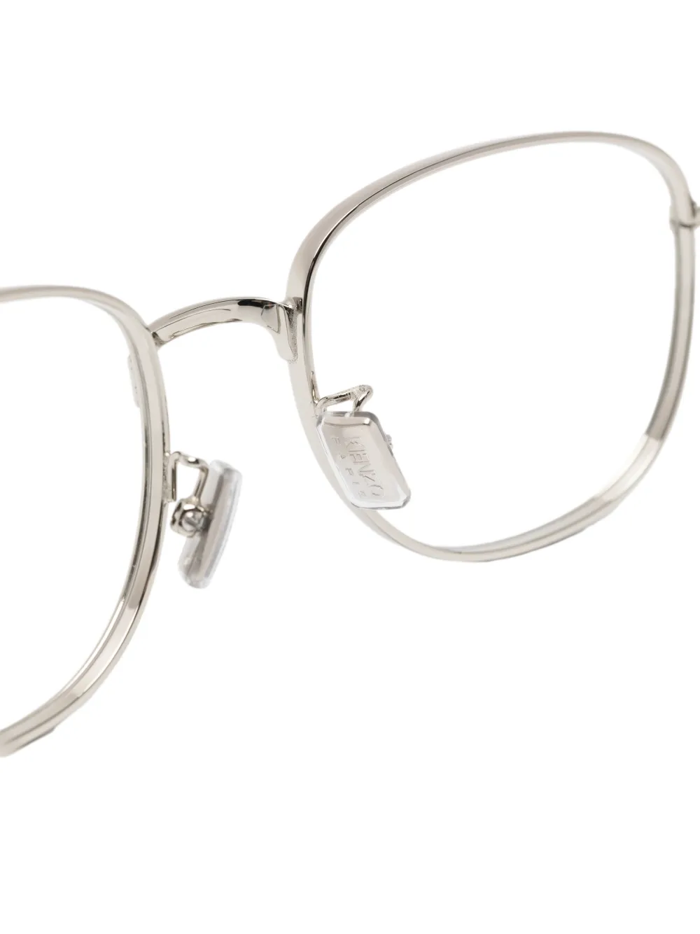 Kenzo Weave bril met geometrisch montuur Zilver