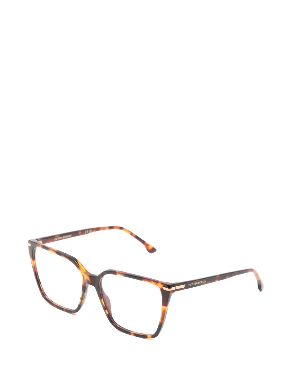Victoria Beckham Eyewear tortoiseshell-effect square-frame glasses Bruin