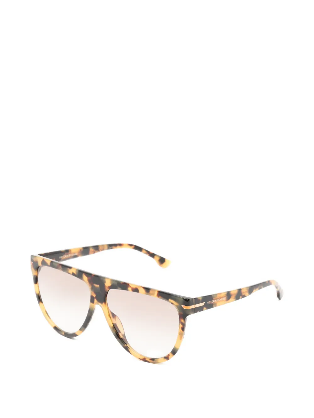 Victoria Beckham Eyewear tortoiseshell-effect flat-top sunglasses Bruin