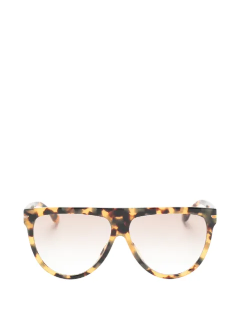 Victoria Beckham Eyewear tortoiseshell-effect flat-top sunglasses