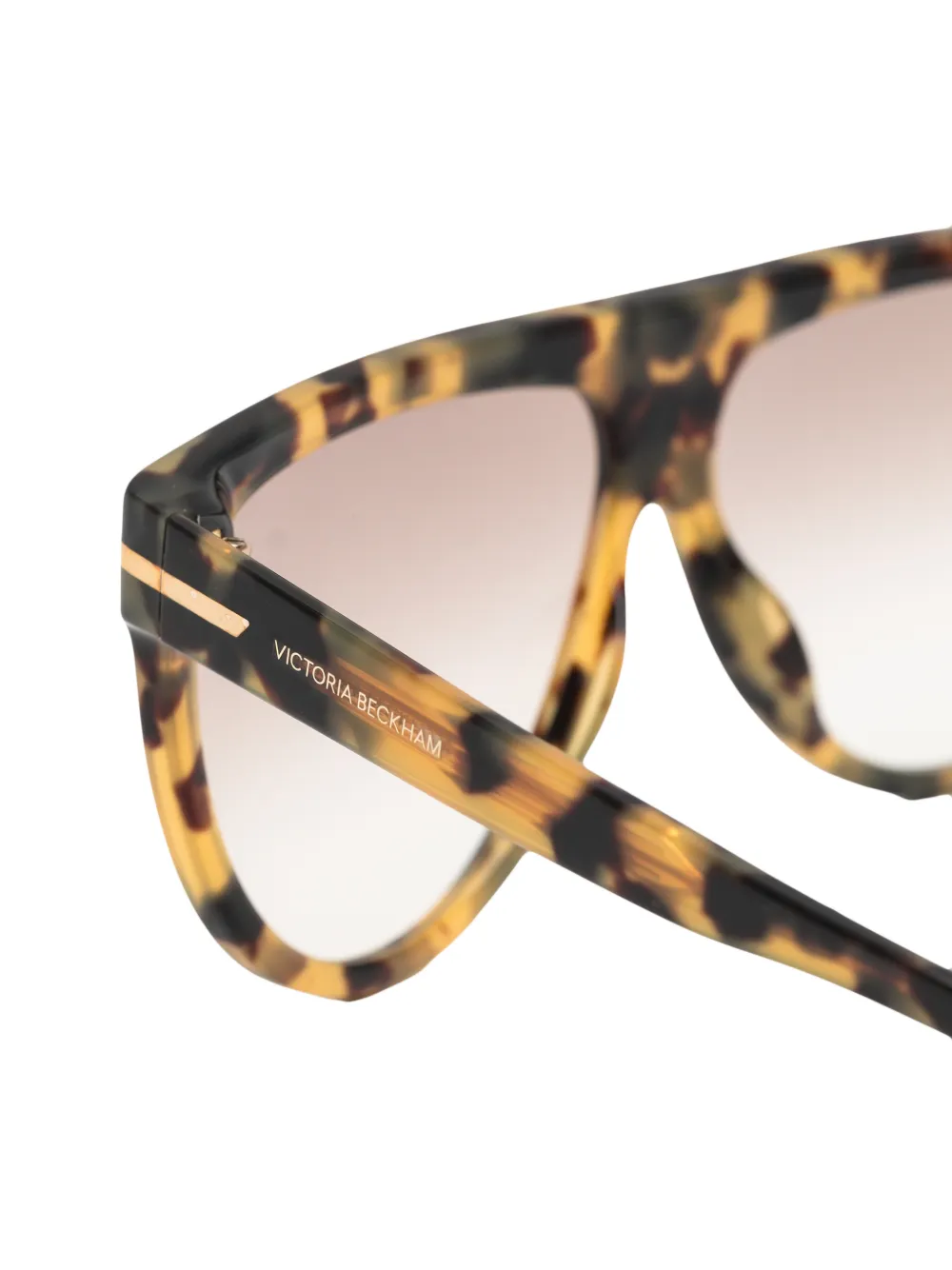 Victoria Beckham Eyewear tortoiseshell-effect flat-top sunglasses Bruin