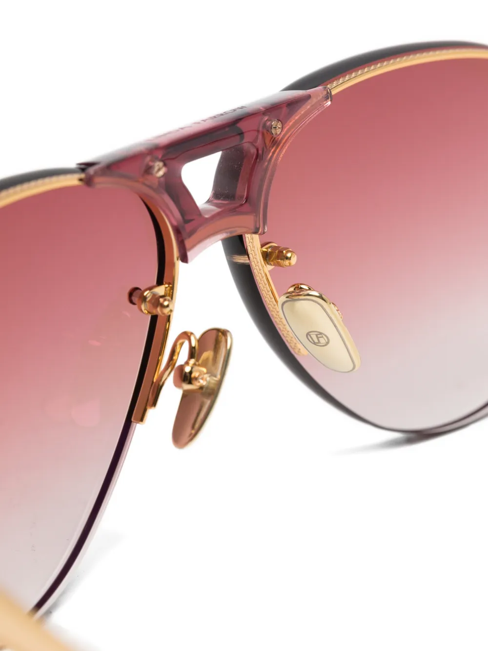 Linda Farrow Taya pilot sunglasses Roze