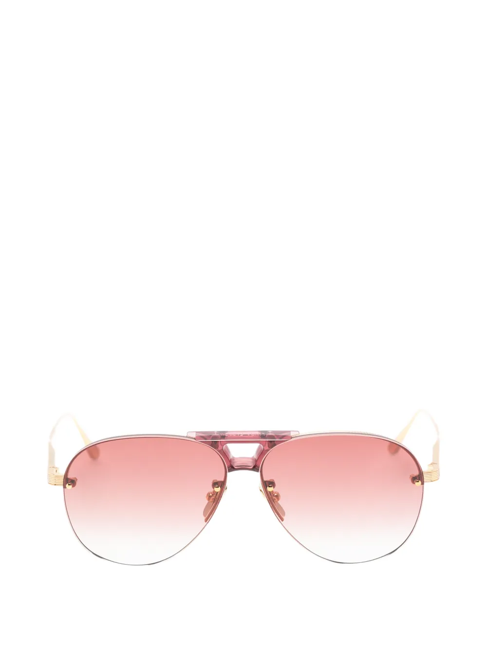 Linda Farrow Taya pilot sunglasses Roze
