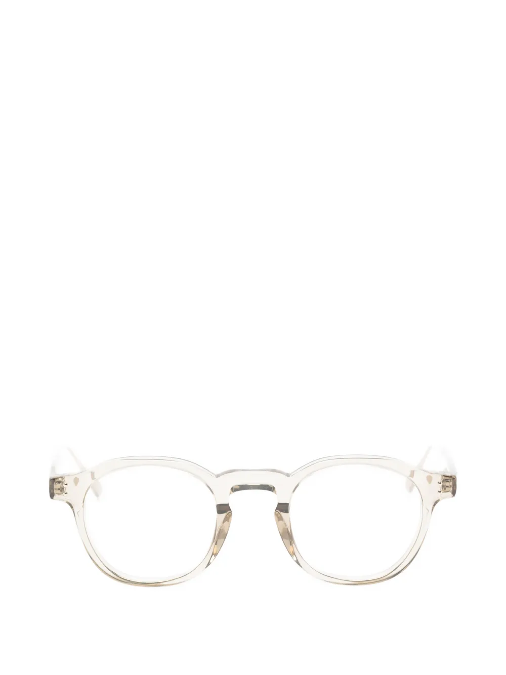 Linda Farrow Heath round-frame glasses Beige