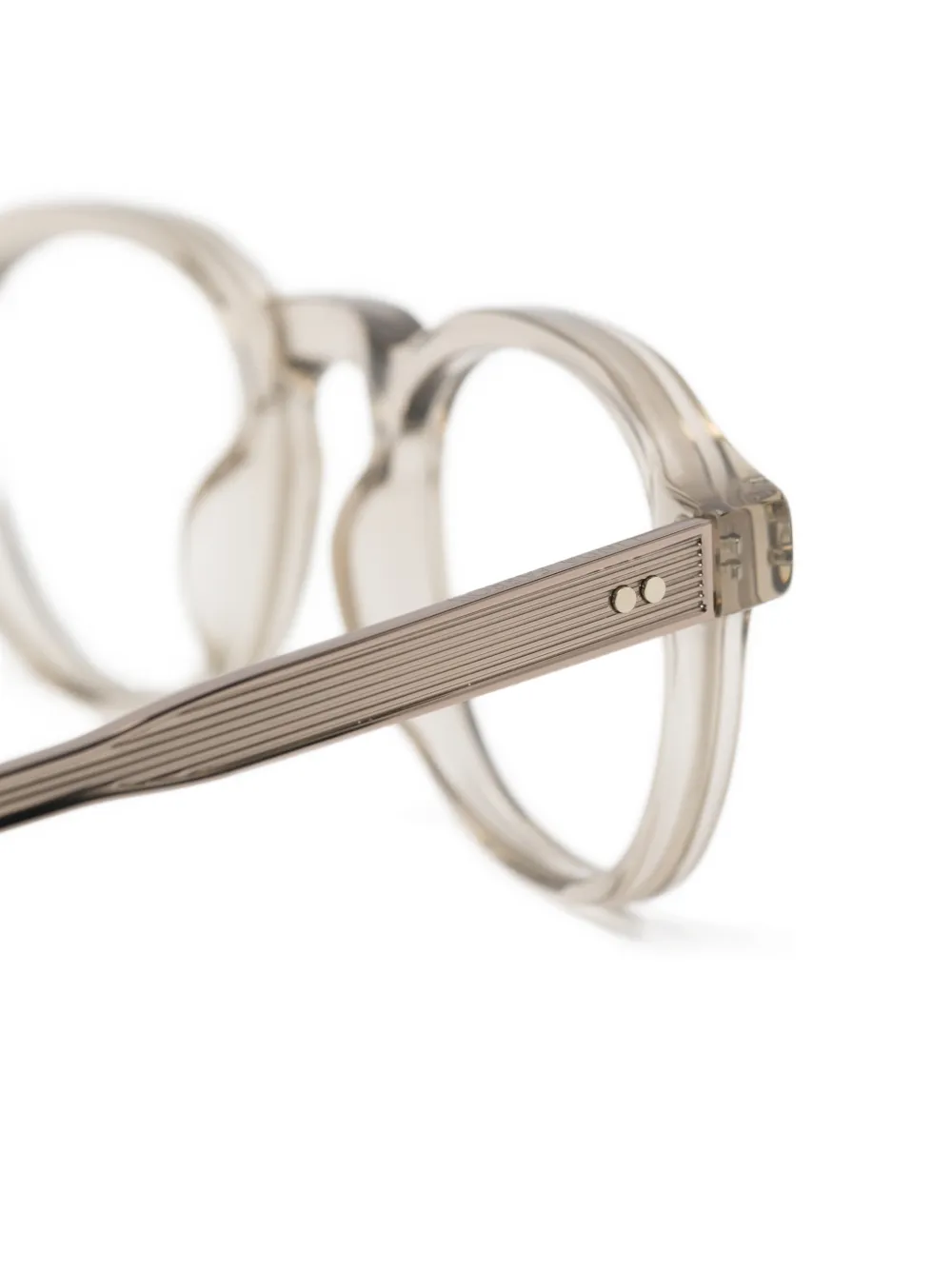 Linda Farrow Heath bril met rond montuur Beige