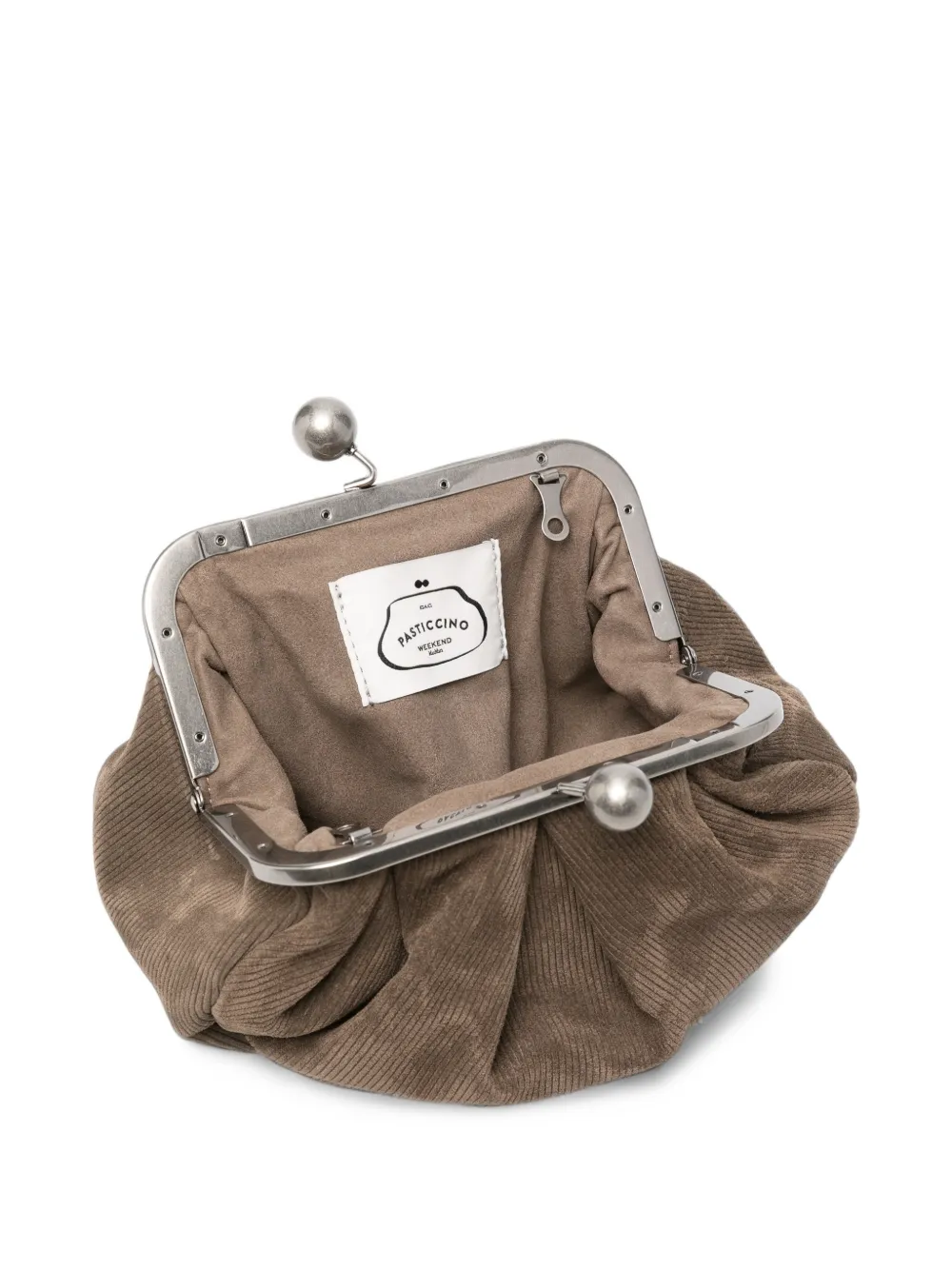 Weekend Max Mara Pasticcino clutch met ribfluweel-effect Bruin
