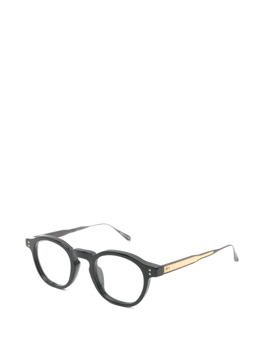 Linda Farrow Heath bril met rond montuur Zwart