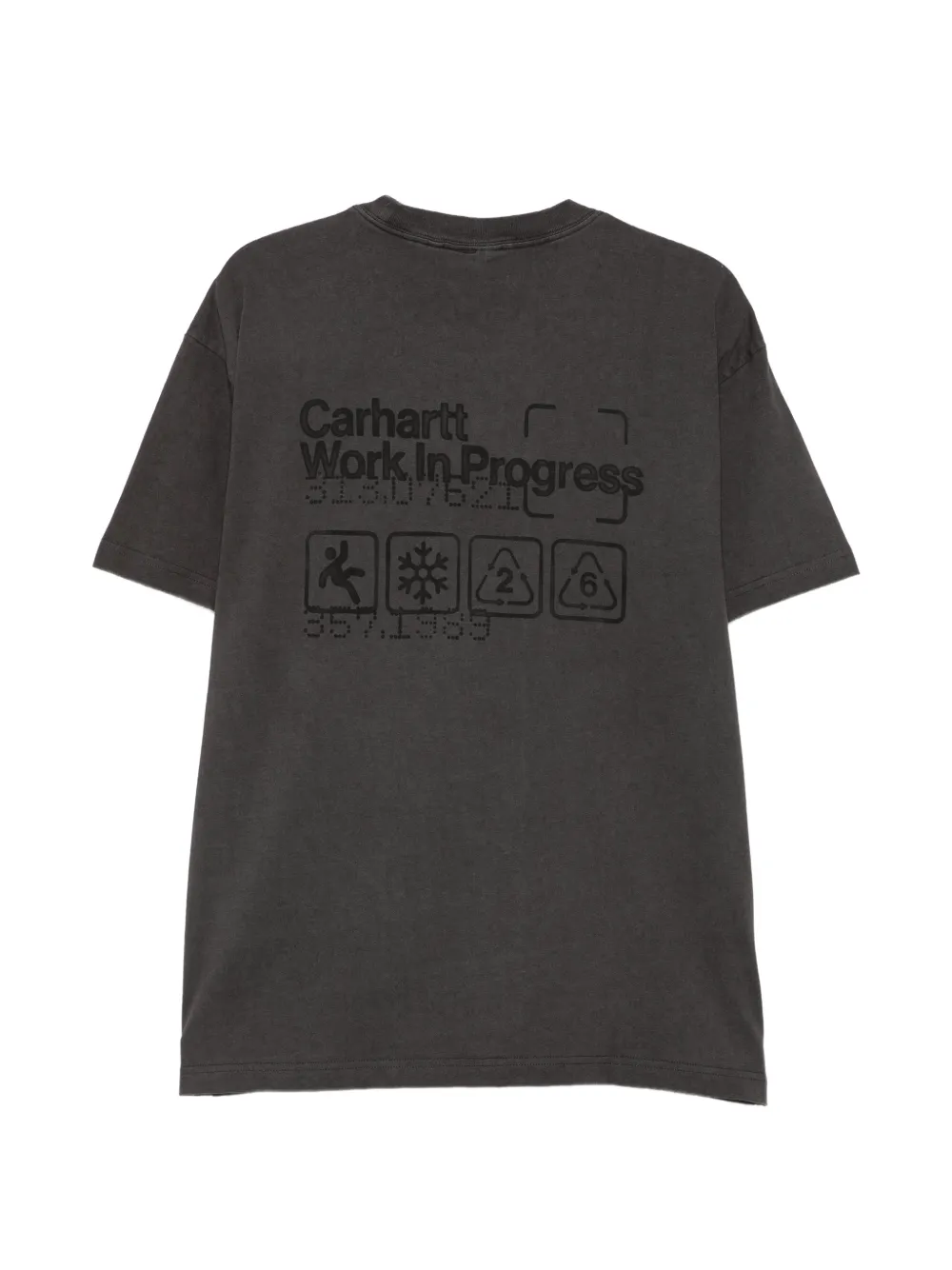 Carhartt WIP Katoenen T-shirt met logoprint Grijs